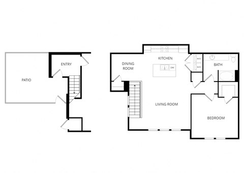 a floor plan of a house with three different floors
